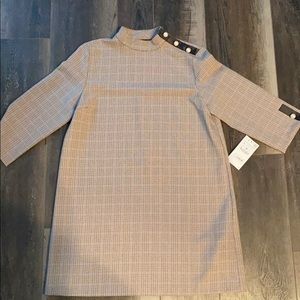 Zara herringbone mini dress